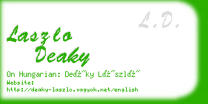 laszlo deaky business card